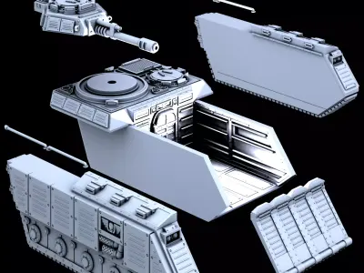 Apex Guardian Troop Transport Grim Dark style original Design 3D print model