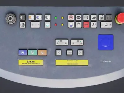 Industrial Control Panel 3D Model Low-poly 3D model