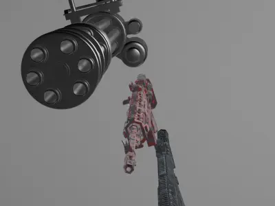 Realistic Camouflaged Weapon Pack Game-Ready 3D Models Low-poly 3D model