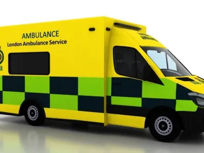 Mercedes Benz Sprinter 2015 Truck England Ambulance UK 3D model