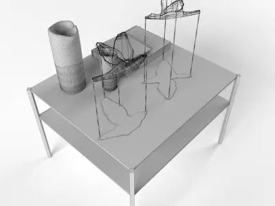 Flight shadows decor sculpture by Zakharchitects  Low-poly 3D model