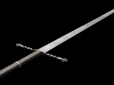 medieval sword Free low-poly 3D model buy