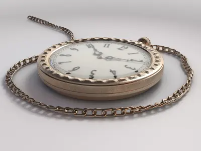 Antique Pocket Watch 3D model