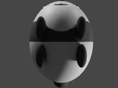 round panda 3D model