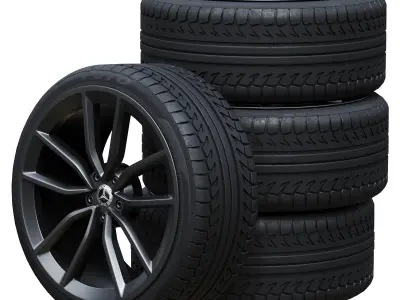 Mercedes wheels 3D model by zifir3d from CGTrader (Textured)