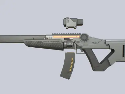 Sci fi elite rifle Low-poly 3D model get