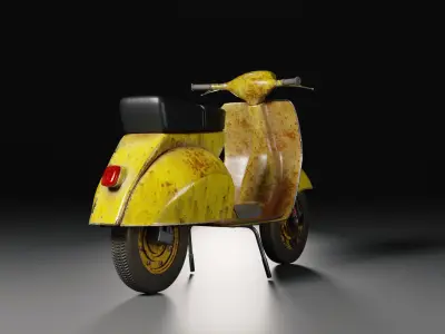 Abandoned Scooter 3d Model by Nikdox 3D model