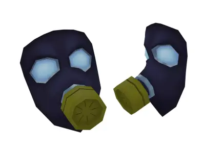 Gas Mask - Hand Painted 3D model