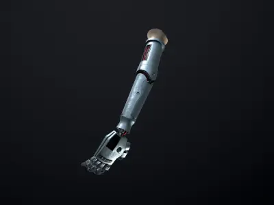 Robotic hand Free low-poly 3D model