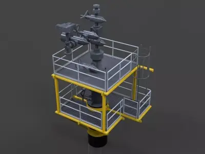 Well access platform Free 3D model