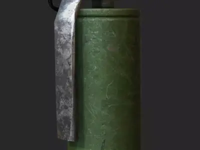 smoke grenade Low-poly 3D model