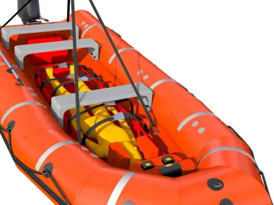 SOLAS RESCUE BOAT RHIB 3D model