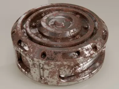 Rusty Mechanical Prop 3 3D model