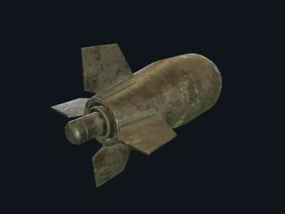 Mini Nuke Bomb Nuclear Damage PBR Low-poly 3D model