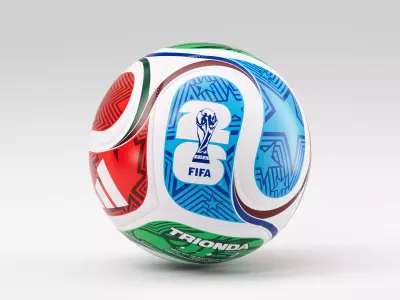 Adidas Trionda 2026 World Cup Soccer Football Training Ball 3D model