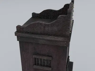 Old Ticket Box Low-poly 3D model