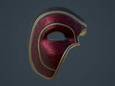 Masquerade Mask Low-poly 3D model