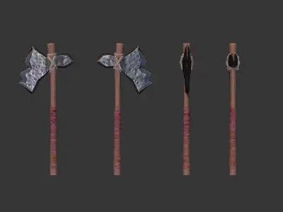 Axe Pack A Low-poly 3D model