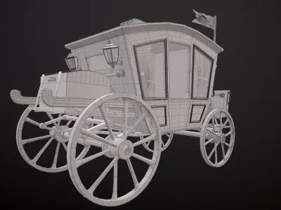Horse Carriage 3D model buy