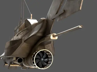 Steampunk Submarine 3D Model 3D model