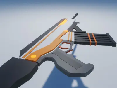 Low Poly Sci-fi Rifle Low-poly 3D model purchase