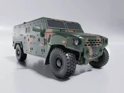 K-151 Korean Military Jeep 3D Model 3D model