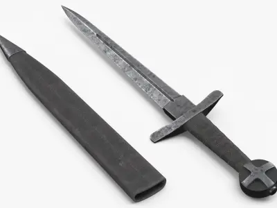 Crusader Dagger Used 3D model