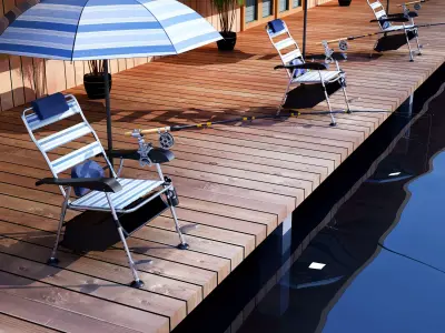 angling Low-poly 3D model