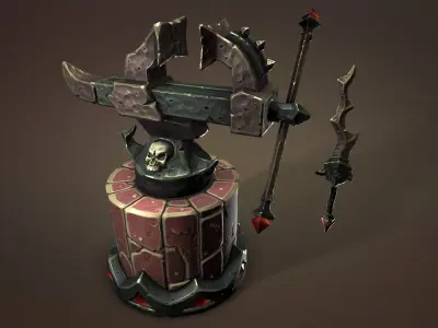 Undead vise Low-poly 3D model