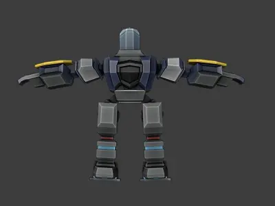 Armoured Warrior Low-poly 3D model