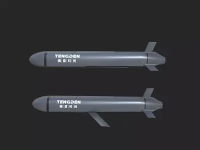 TS20 TS-20 Stealth cruise missile Patrol missile Low-poly 3D model