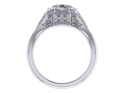 Pear shape Antique ring 3D print model