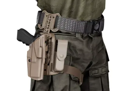 SAFARILAND 6384 83 HOLSTER Low-poly 3D model