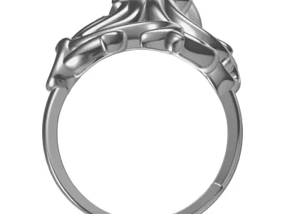 Antique Octopus Hip Hop Ring 3D print model