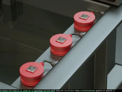 industrial bathroom 3D model