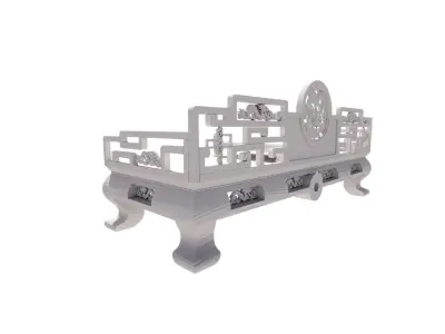 Traditional Chinese Couch 3D model