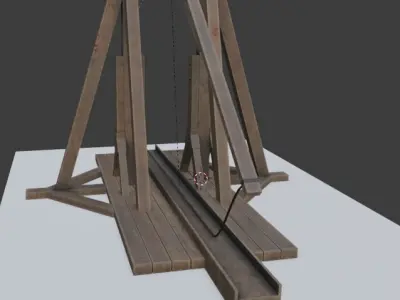 Medieval Trebuchet 3D model