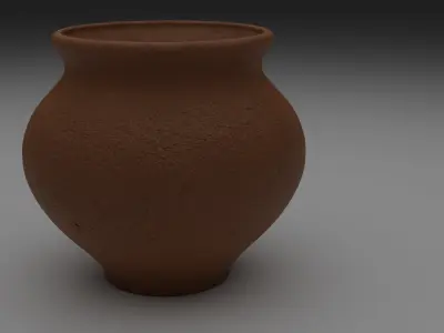 Clay vase 3D model