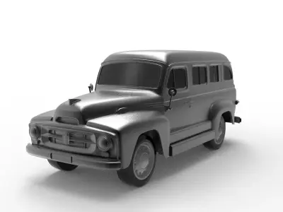 International Harvester 1953 Low-poly 3D model