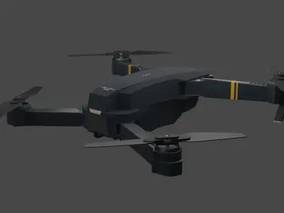Mini FPV drone PBR game ready Low-poly 3D model