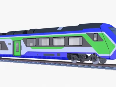 Hitachi HTR 412 locomotive exterior 3D model