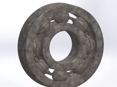 Rulman metal ball bearing 3D model