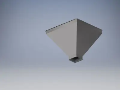 Parametric Hopper - Bunker - Manufacturable 3D model