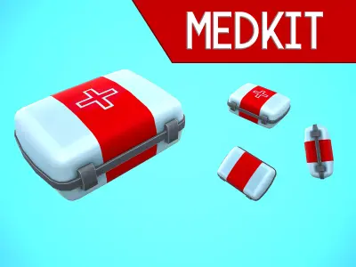 MEDKIT MEDICAL KIT CARTOON STYLIZED Low-poly 3D model