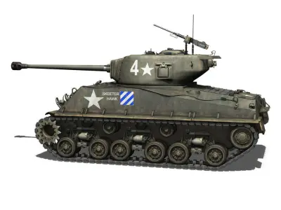 M4A3E8 Sherman - Easy Eight - Skeeter Hawk 3D model