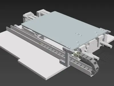 Double stroke cylinder slide rail module 3D model