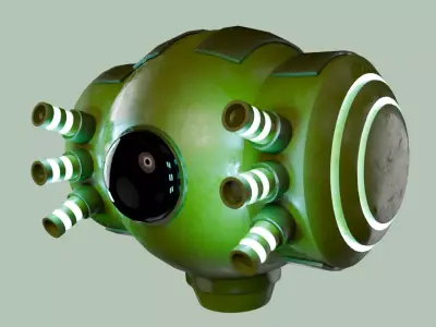 Sci-Fi Drone Mid Poly Game Model 3D model