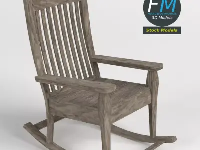 Old rocking chair 3D model