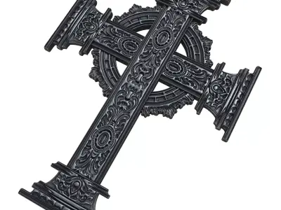 2 Christian Cross V 09 3D model