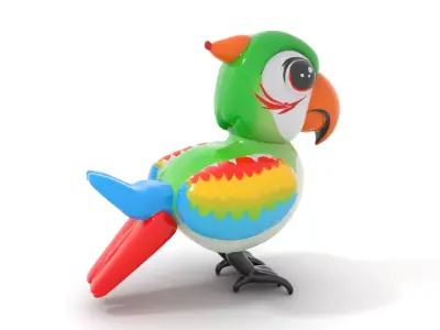 Colorful Parrot Float model pack Low-poly 3D model